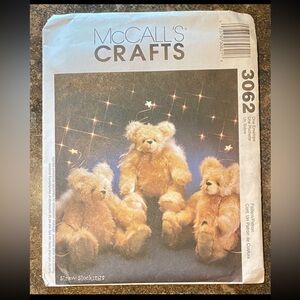 McCall's Pattern #3062 Bear Crafts Uncut